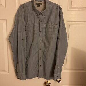 Eddie Bauer Outdoor Men’s Checkered Pattern Long Sleeve Button Up Shirt